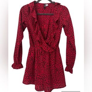 H&M DIVIDED. Animal print Romper